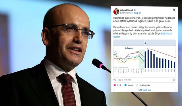 Bakan Şimşek: Enflasyon düşüşte rahat olun