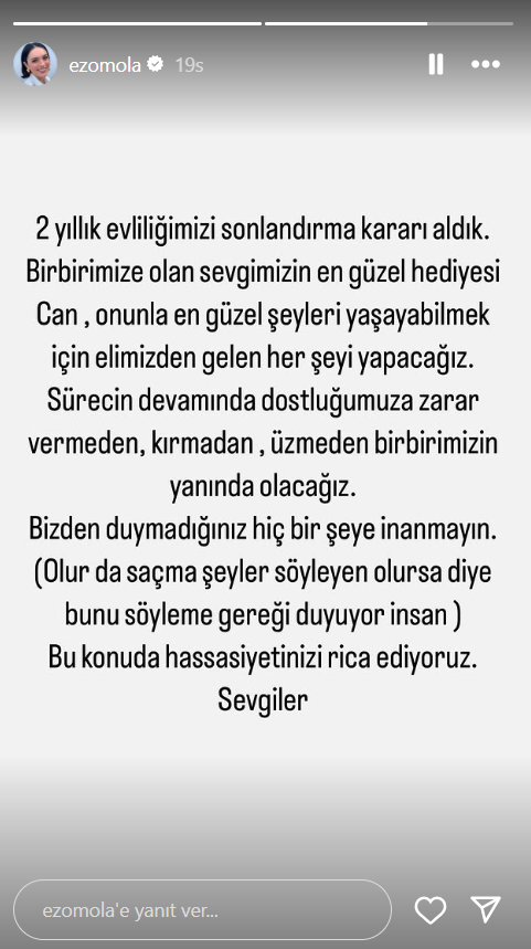 Ezgi Mola sessiz sedasız boşandı!