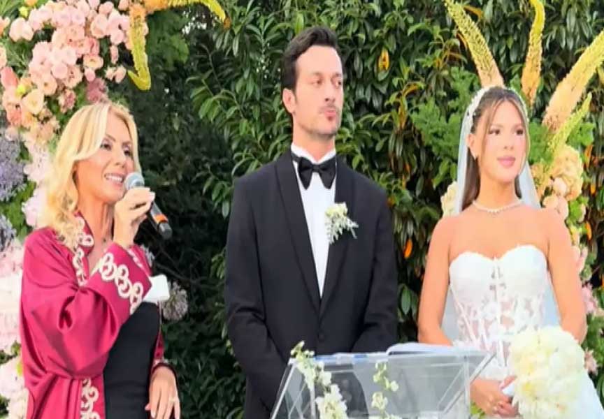 Feyyaz Şerifoğlu ve spiker Merve Dinçkol dünya evine girdi