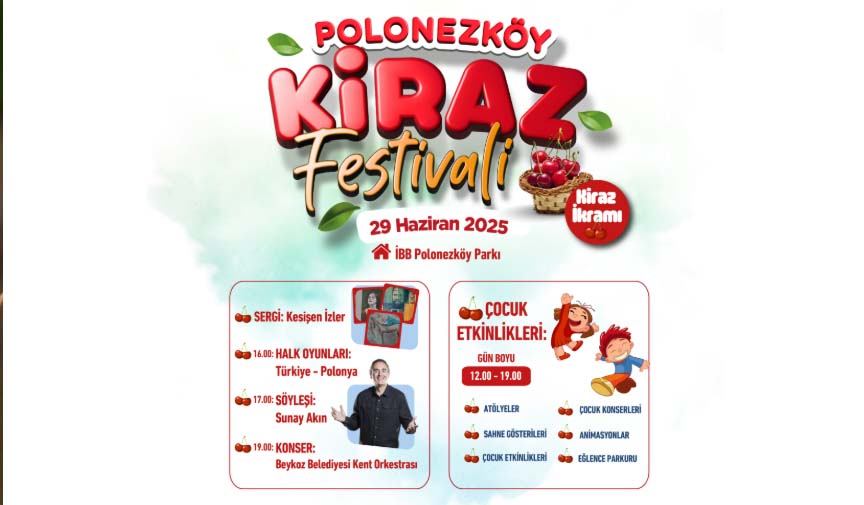 Polenezköy Kiraz Festivali Başlıyor